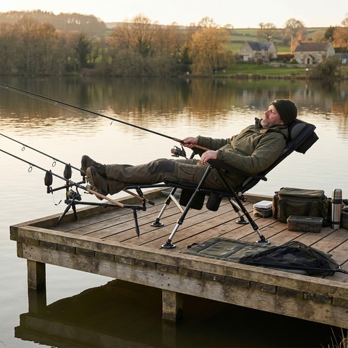 Carp coarse fishing - fishing, chair