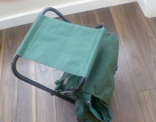 Fishing tackle stool backpack - stool,
