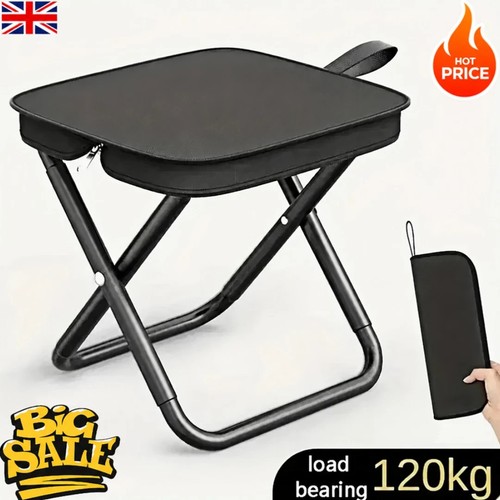 Portable folding stool black - stool,